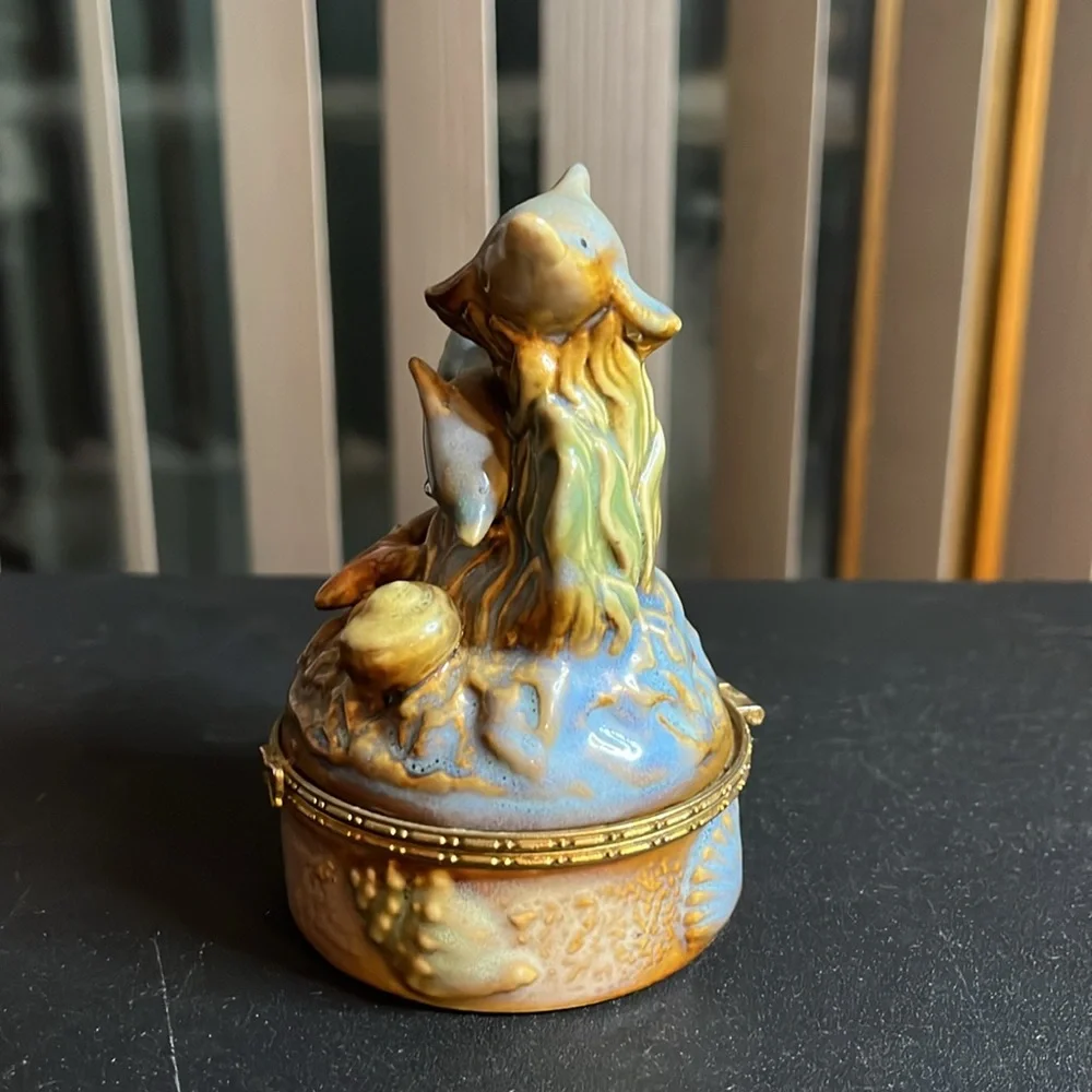 Vintage Dolphin Trinket Box
